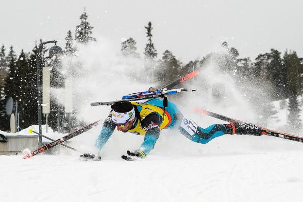 entorse du pouce lors d'une chute en ski de fond